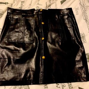 Leather miniskirt